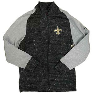 New Orleans Saints Fanatics Mens Full Zip Swaetshirt Pullover Jacket Soft mock m